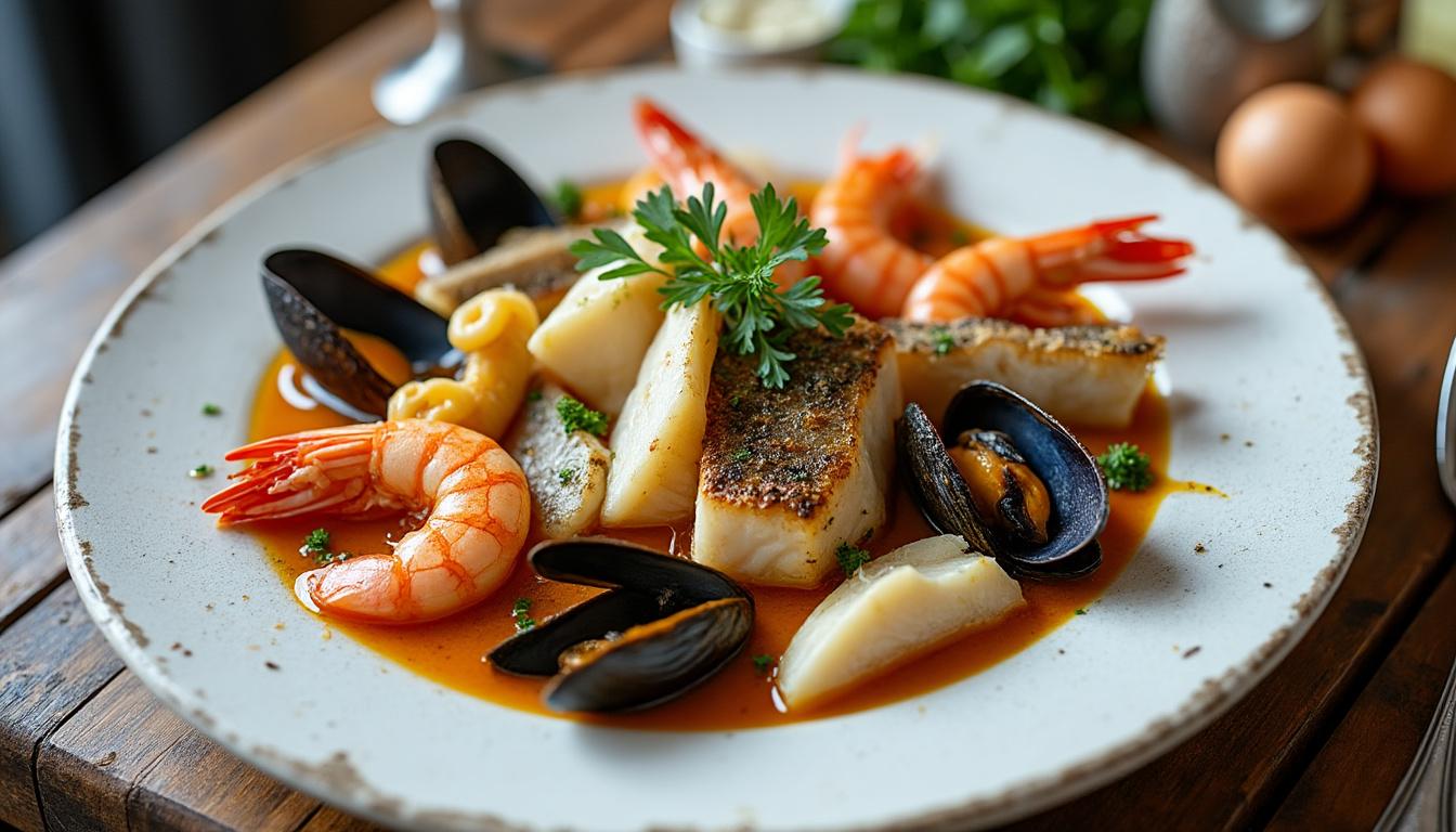 découvrez la recette raffinée de la choucroute de la mer, un savoureux mélange de poissons et crustacés pour un repas gourmand et élégant.