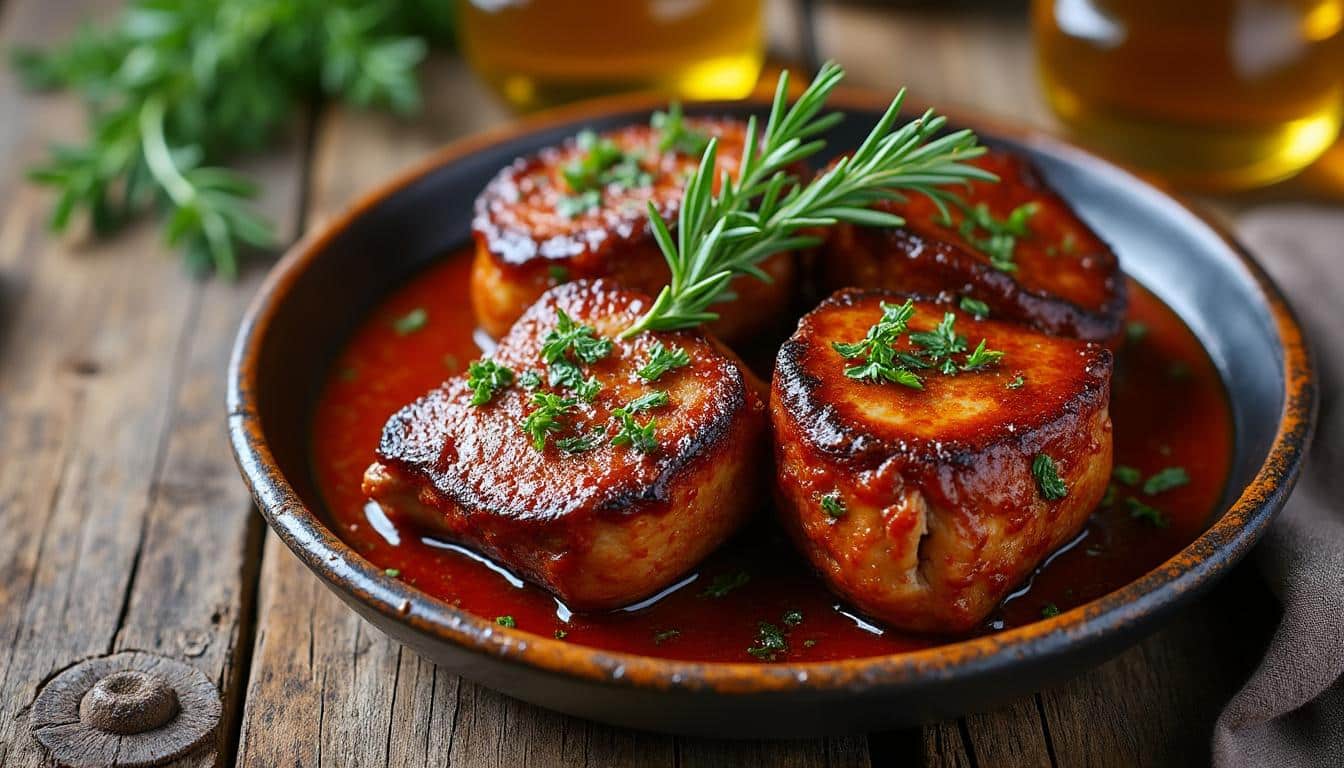 découvrez la recette traditionnelle savoureuse de la joue de porc à l'espagnole, un plat riche en saveurs authentiques qui ravira vos papilles.